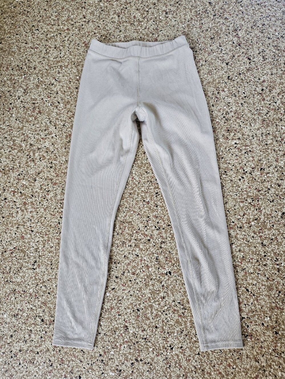 ALO Yoga Ribbed High-Waist 7/8 Blissful Legging Size M Seagrass